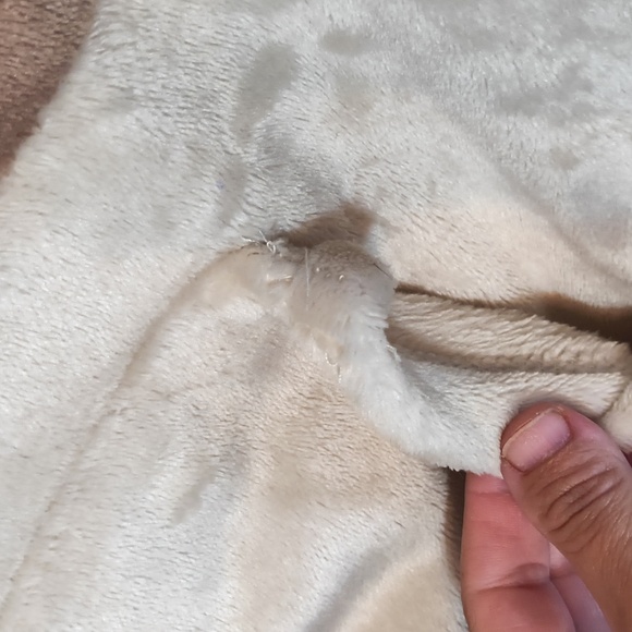 Women's Aeropostale Lounge Teddy Snuggly Brown Cream Hooded Jacket M - Picture 5 of 11